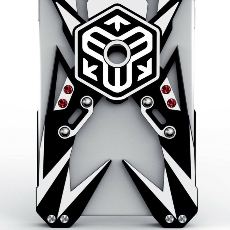 Funda protectora para iPhone 18 Pro Max / 17 Pro Max con diseño mecánico de aluminio y soporte