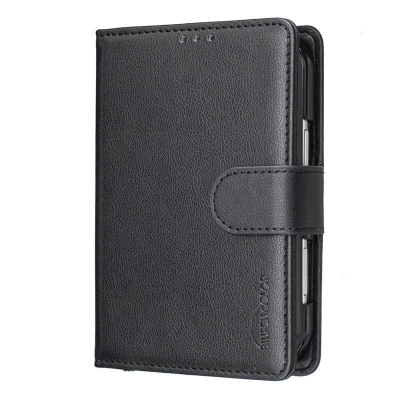 Funda para iPhone Duo de imitación de cuero BINFEN COLOR