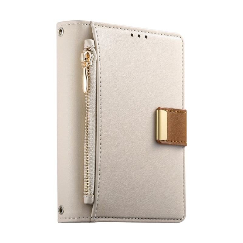 Funda para iPhone tipo cartera con cremallera y soporte