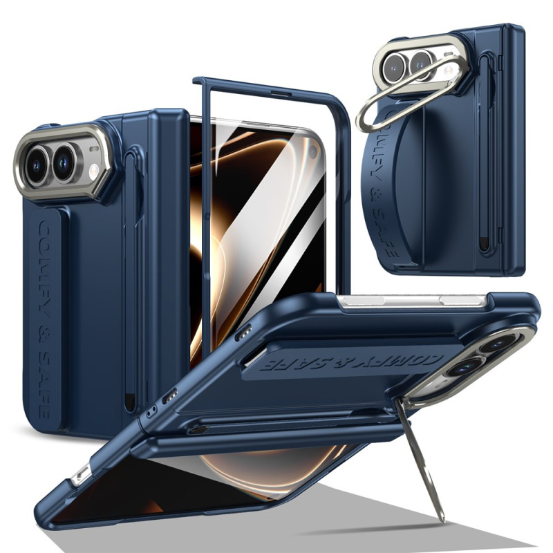 Funda para iPhone Duo con soporte para cámara, cristal templado 9H y lápiz óptico
