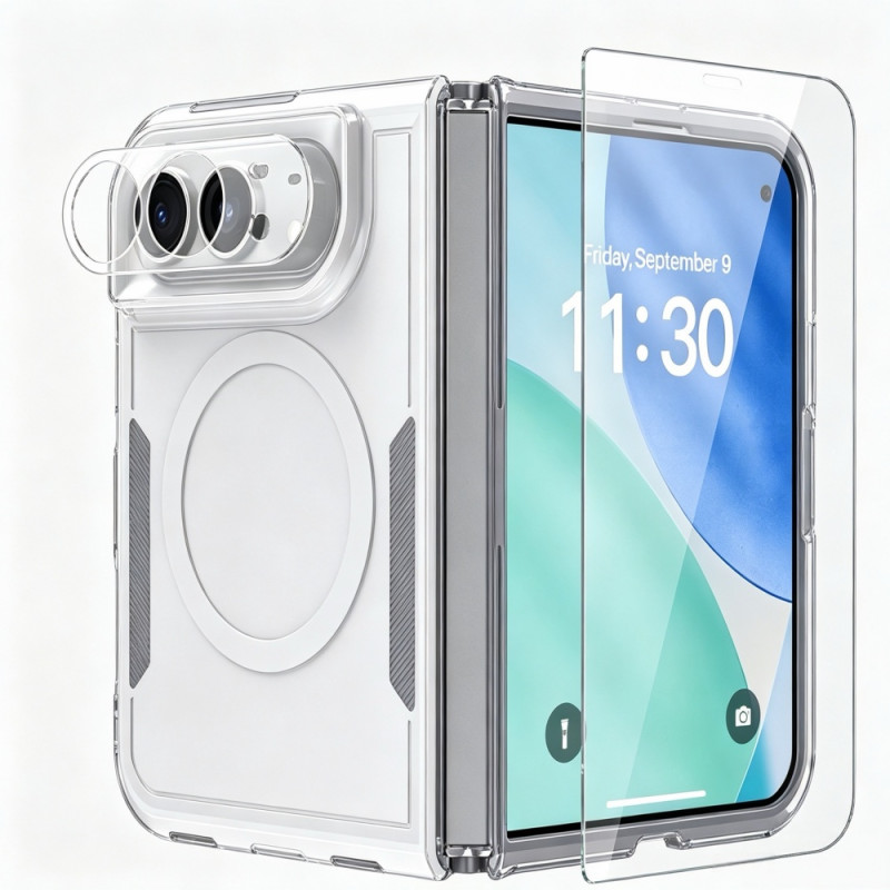 Funda magnética Duo para iPhone con protector de pantalla de cristal y protector de cámara