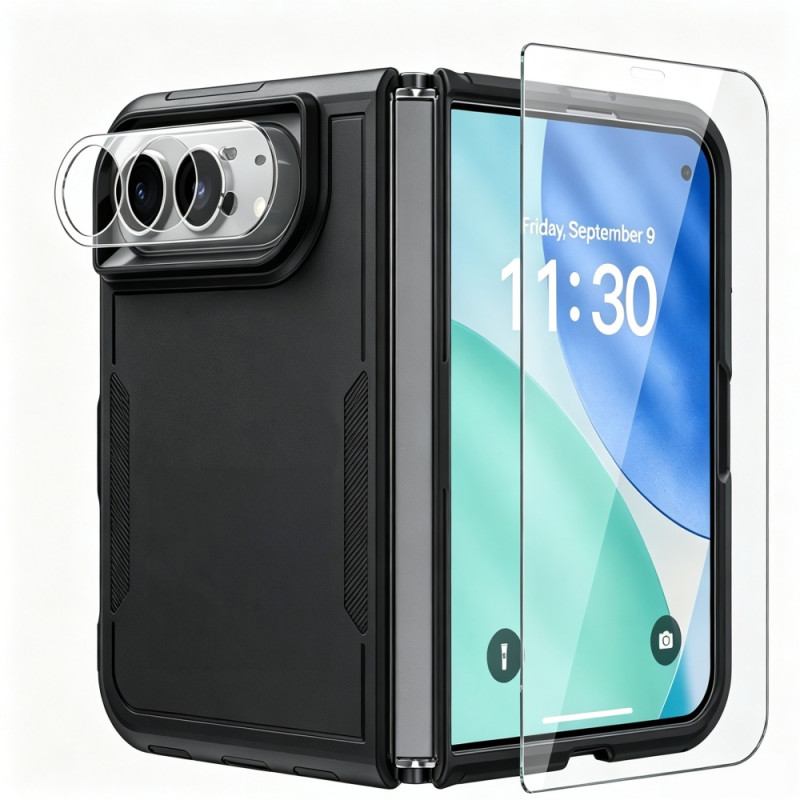 Funda antideslizante para iPhone Duo con protector de pantalla de cristal y protector de cámara