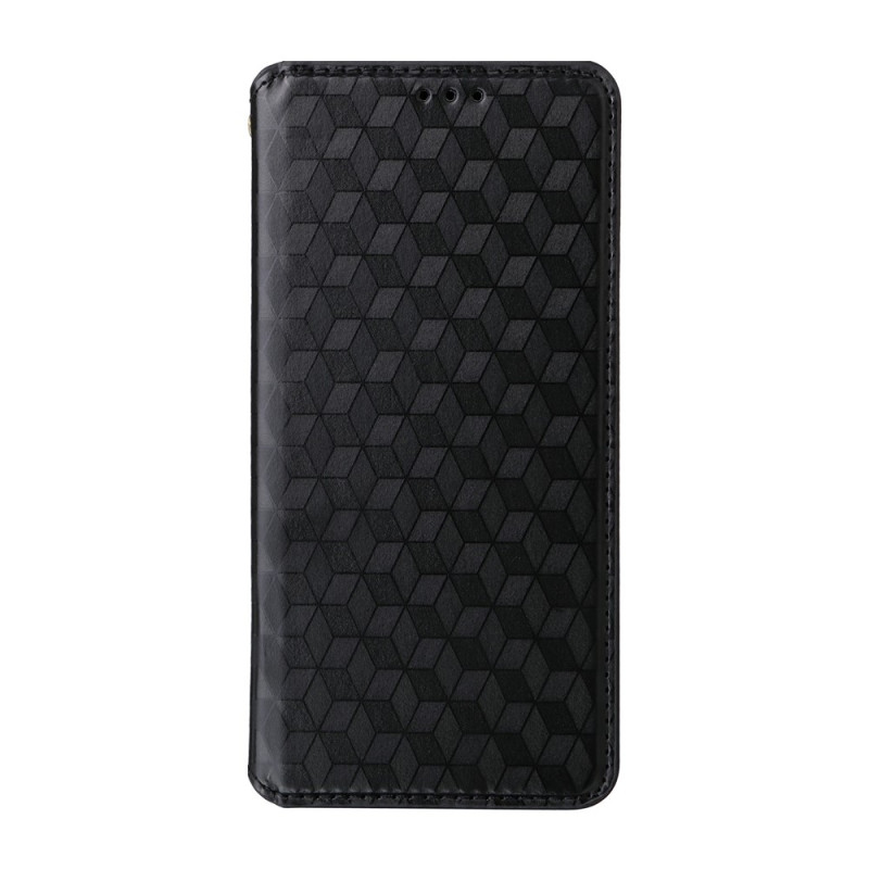 Funda tipo flip para Poco C95 Pro con diseño de rombos