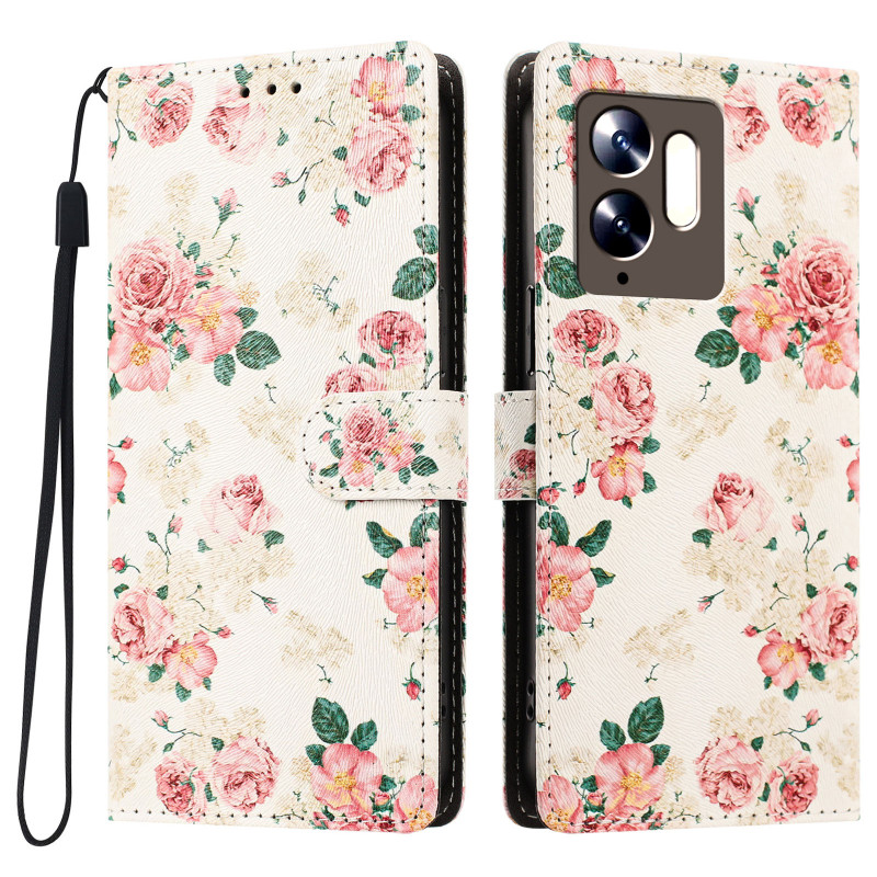 Funda para Poco C95 Pro con estampado de rosas