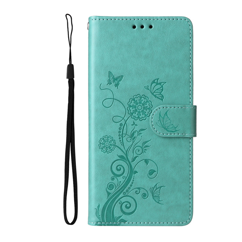 Funda para el Poco C95 Pro con motivos de flores y mariposas