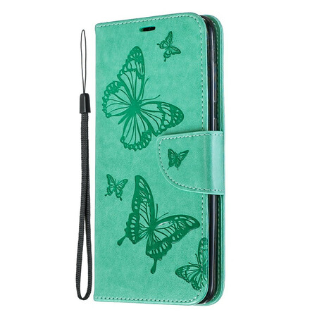 Funda Samsung Galaxy A70 Mariposas en vuelo con colgante