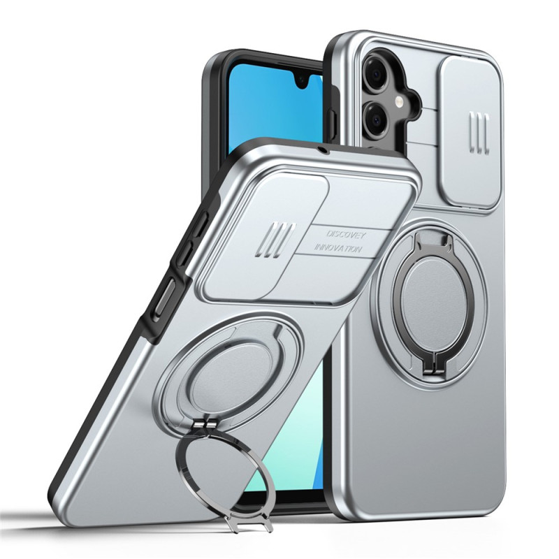 Funda magnética para Samsung Galaxy A18 4G / A17 4G / 5G con tapa para la cámara y anillo giratorio