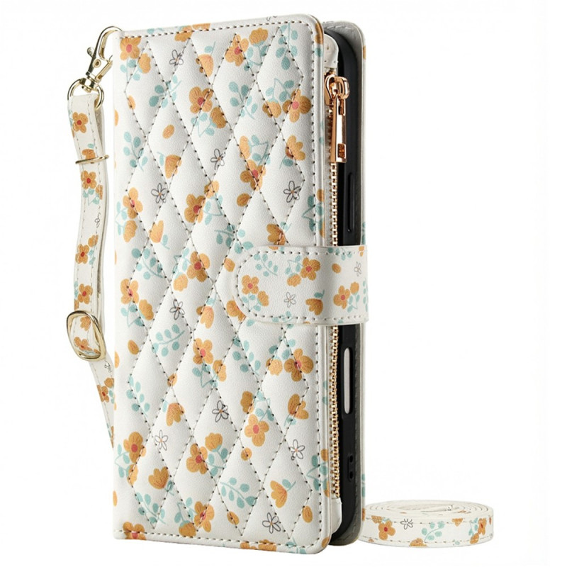 Funda para Samsung Galaxy A18 4G / A17 4G / 5G con motivos florales y correas