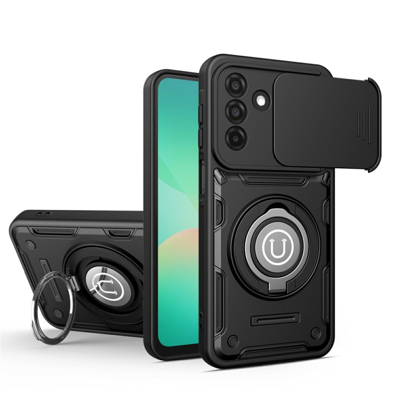 Funda para Samsung Galaxy A18 4G / A17 4G / 5G con tapa deslizante para la cámara y anillo de soporte