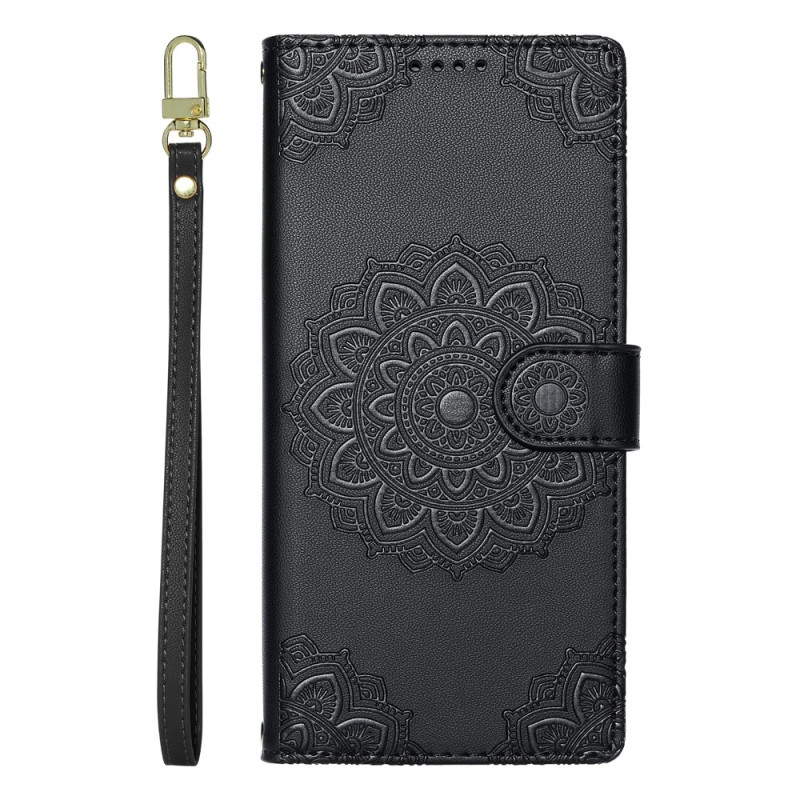 Funda para Samsung Galaxy A18 4G / A17 4G / 5G con diseño floral «Mandala» y cordón