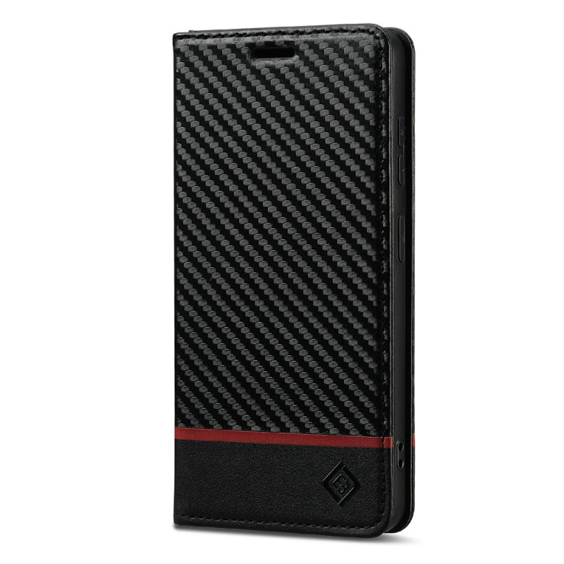 Funda tipo flip para Samsung Galaxy A18 4G / A17 4G / 5G de fibra de carbono LC.IMEEKE