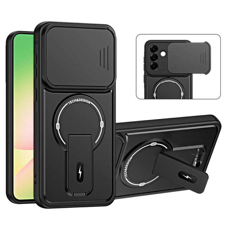 Funda resistente a los golpes para Samsung Galaxy A18 4G / A17 4G / 5G con protector de cámara y soporte