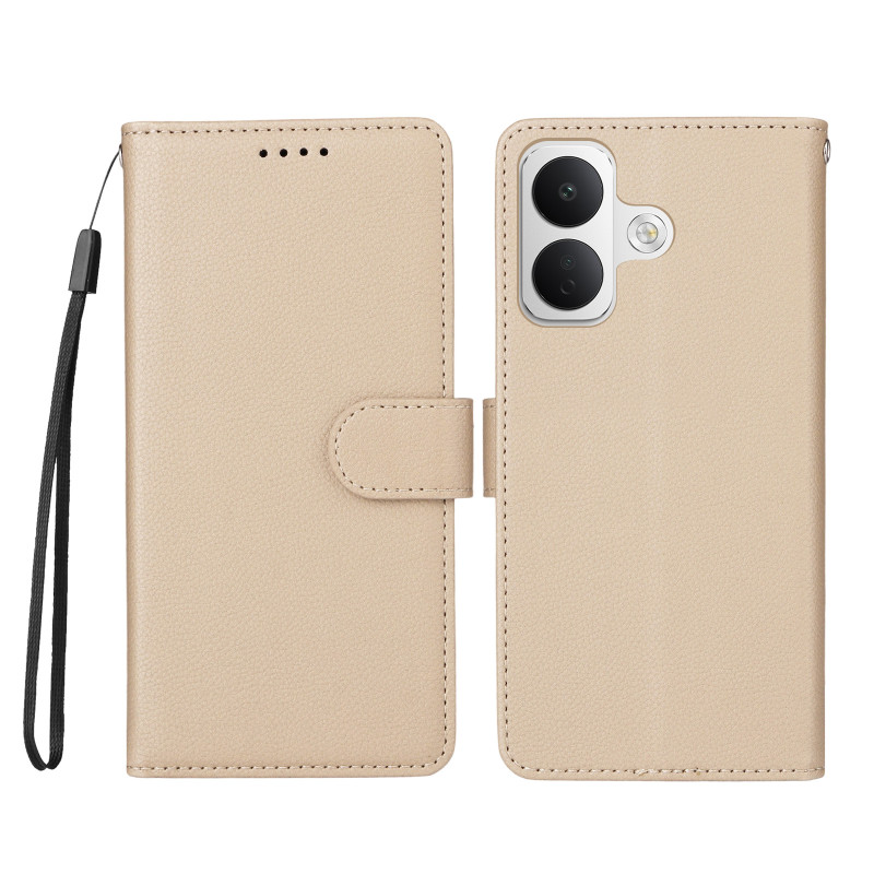 Funda para Poco X8 5G de imitación de cuero lisa