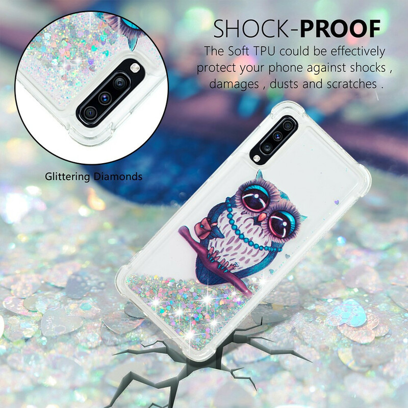 Funda Samsung Galaxy A70 Miss Owl Glitter
