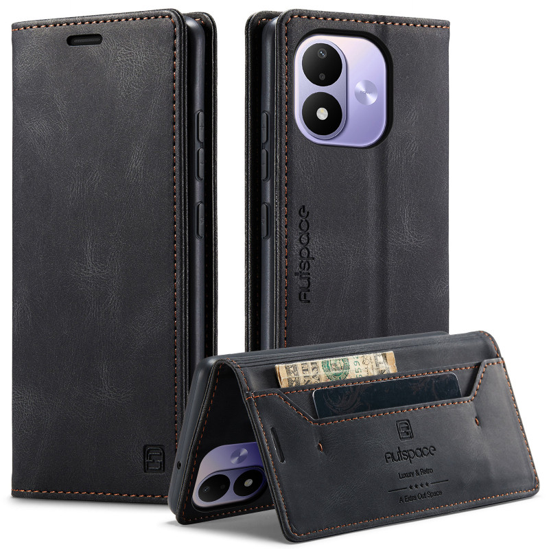 Funda tipo flip para Xiaomi Redmi Note 17 5G / 4G de AUTSPACE