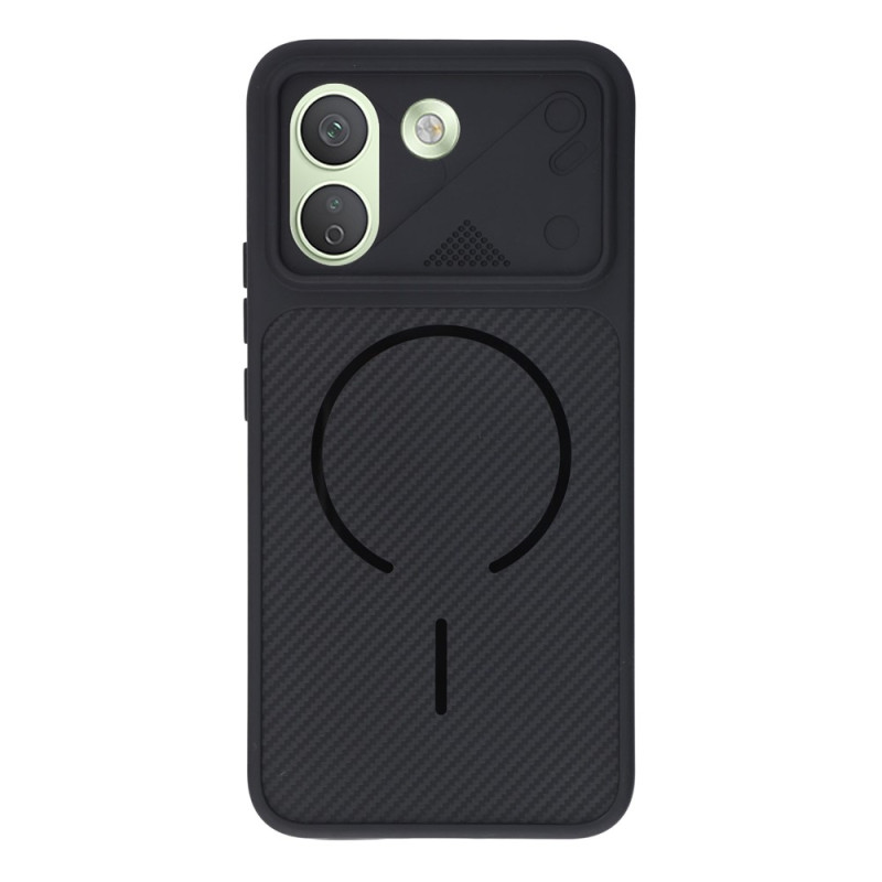 Funda magnética para Xiaomi Redmi Note 17 Pro Max 5G con efecto fibra de carbono