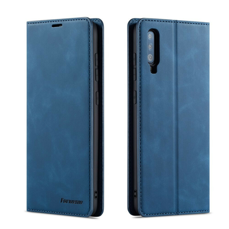 Funda abatible Samsung Galaxy A70 Efecto Cuero FORWENW
