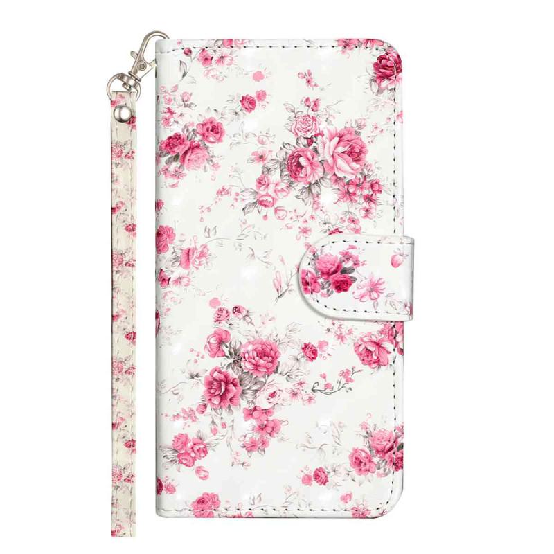 Funda para Samsung Galaxy S26 FE con estampado de rosas y cordón