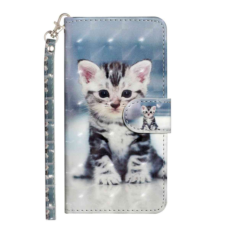 Funda para Samsung Galaxy S26 FE con gatito y cordón