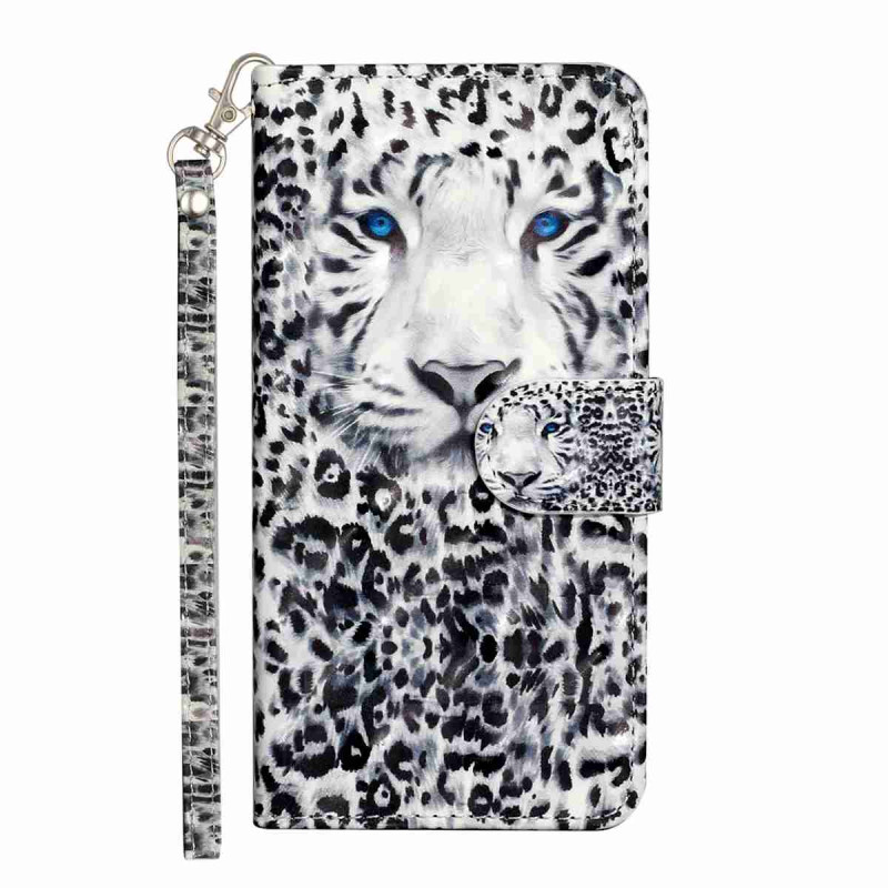 Funda para Samsung Galaxy S26 FE con estampado de leopardo y colgante