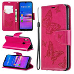 Funda Huawei Y6 2019 Mariposas y solapa oblicua Funda Huawei Y6 2019 Mariposas y solapa oblicua