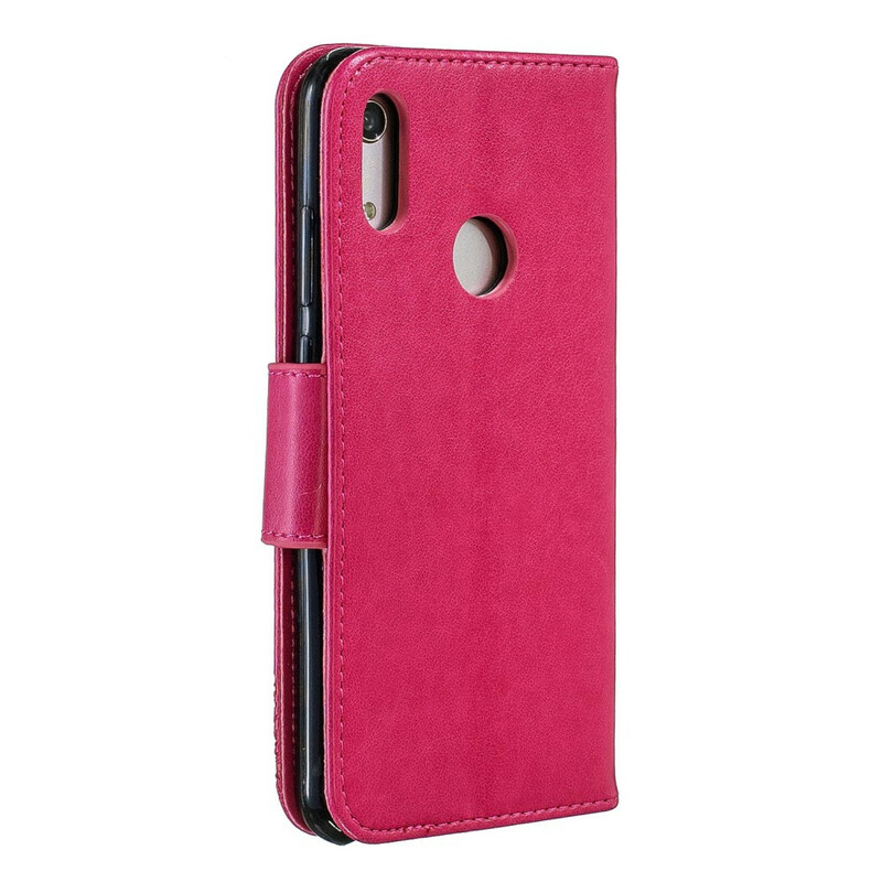 Funda Huawei Y6 2019 Mariposas y solapa oblicua Funda Huawei Y6 2019 Mariposas y solapa oblicua