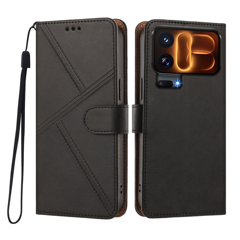Housse Xiaomi 18 Pro Surpiqûres Croisées