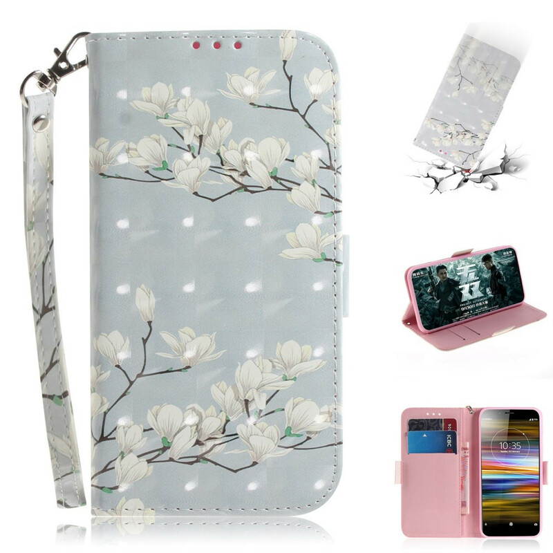 Funda con colgante para el Sony Xperia L3 Flower Tree