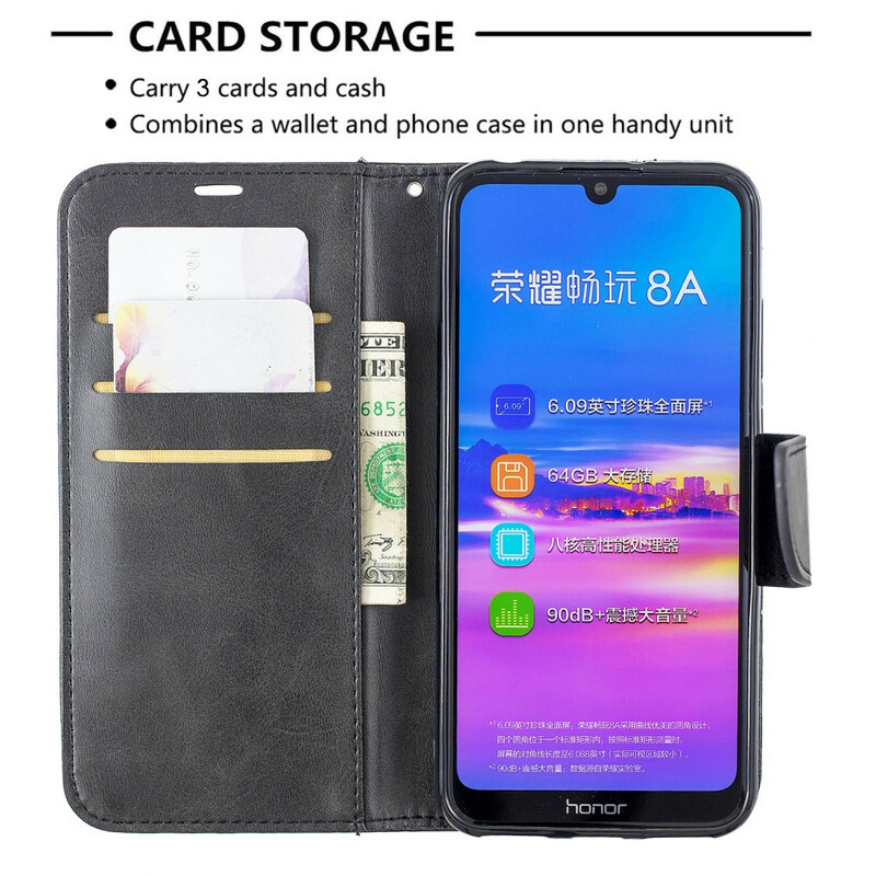 Funda Huawei Y6 2019 solapa oblicua lisa