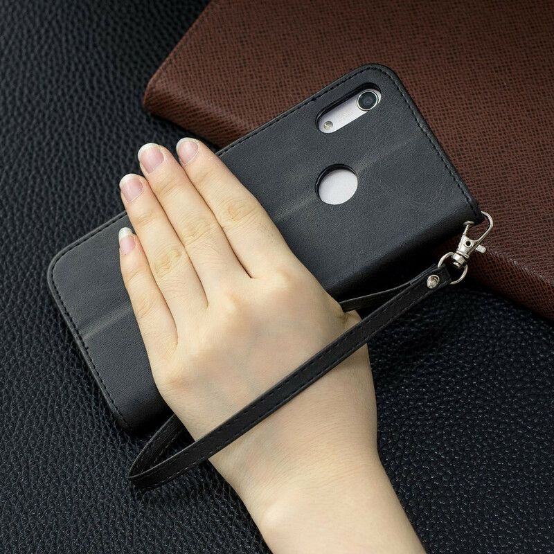 Funda Huawei Y6 2019 solapa oblicua lisa