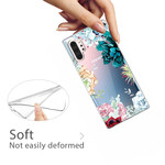 Funda de flor de acuarela transparente para Samsung Galaxy Note 10 Plus