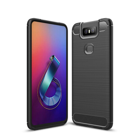 Funda de fibra de carbono cepillada para el Asus ZenFone 6