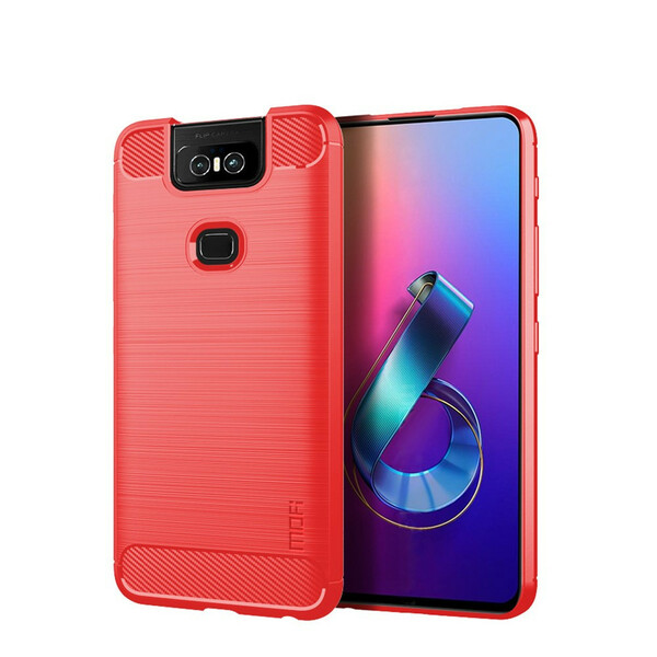 Asus ZenFone 6 Funda de fibra de carbono cepillada Mofi