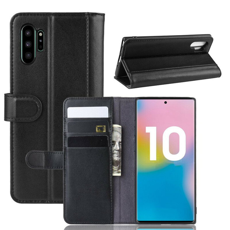 Funda Samsung Galaxy Note 10 Plus de cuero dividido