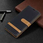 Funda Samsung Galaxy Note 10 Plus de tela y efecto cuero con colgante