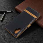 Funda Samsung Galaxy Note 10 Plus de tela y efecto cuero con colgante