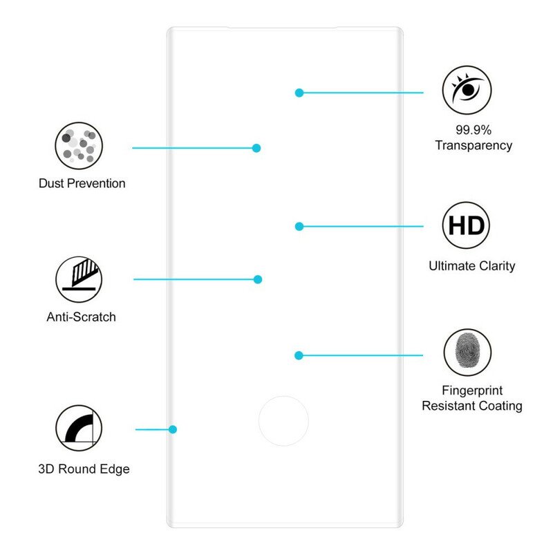 Protección de cristal templado para Samsung Galaxy Note 10 Plus HAT PRINCE