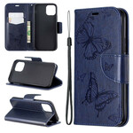 Funda para iPhone 11 Cordón con estampado de mariposa Funda para iPhone 11 Cordón con estampado de mariposa