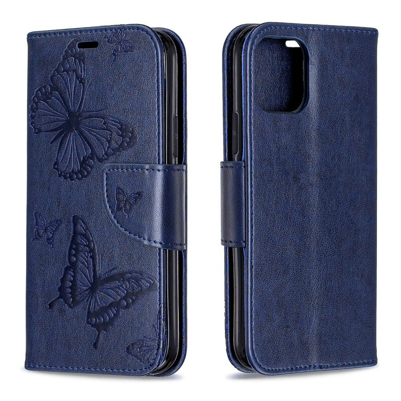 Funda para iPhone 11 Cordón con estampado de mariposa Funda para iPhone 11 Cordón con estampado de mariposa