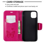 Funda para iPhone 11R Cordón con estampado de mariposa