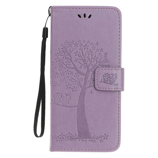 Funda para iPhone 11R Árbol y búhos con colgante