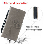 Funda para iPhone 11R Árbol y búhos con colgante