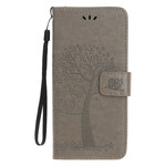 Funda para iPhone 11R Árbol y búhos con colgante