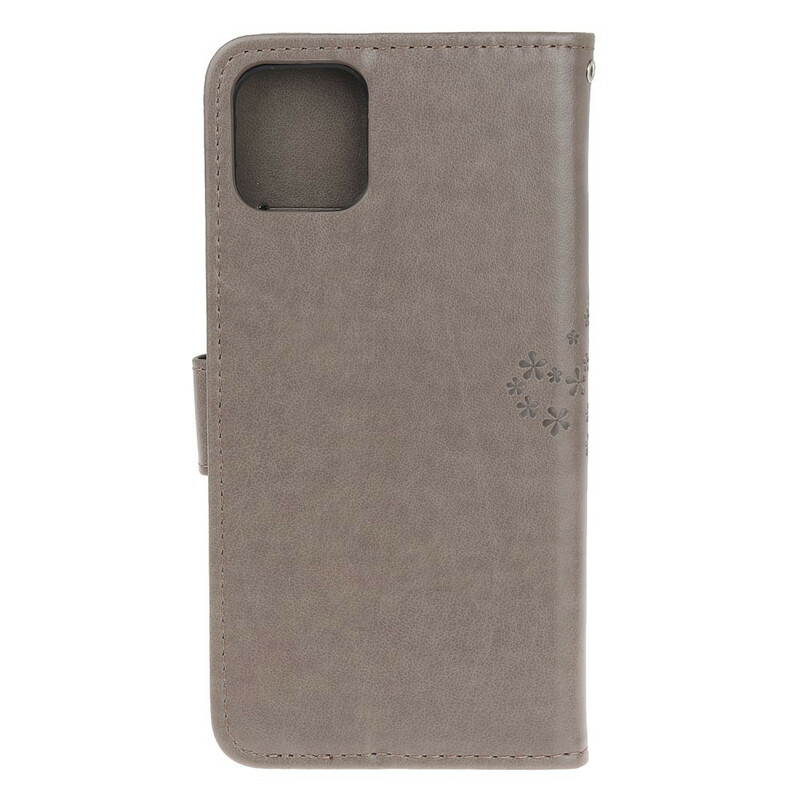 Funda para iPhone 11R Árbol y búhos con colgante