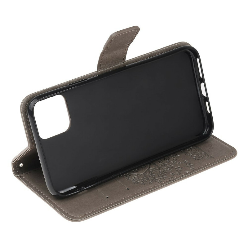 Funda para iPhone 11R Árbol y búhos con colgante