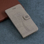 Funda para iPhone 11R Árbol y búhos con colgante