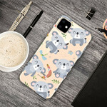 Funda gris para iPhone 11 Cute Koalas