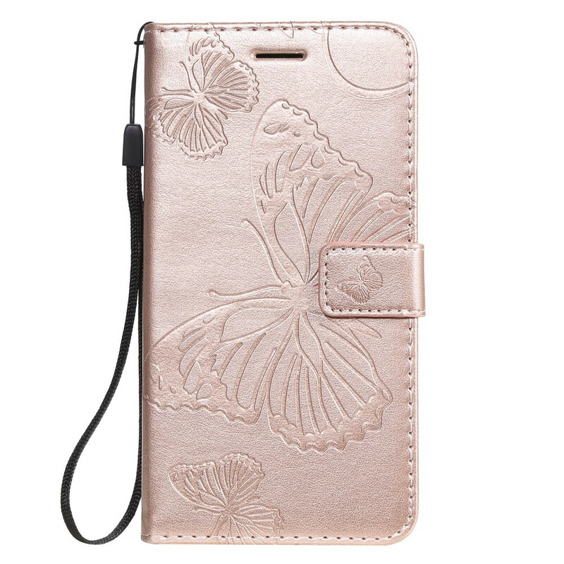 Funda para iPhone 11 con cordón de mariposas gigantes Funda para iPhone 11 con cordón de mariposas gigantes