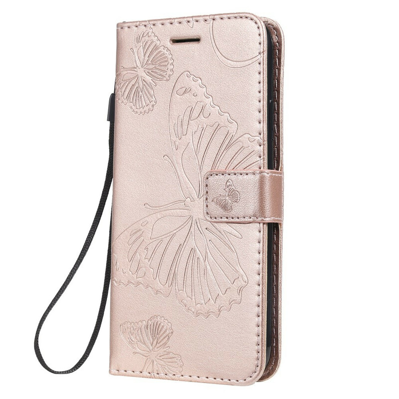 Funda para iPhone 11 con cordón de mariposas gigantes Funda para iPhone 11 con cordón de mariposas gigantes