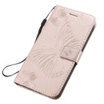Funda para iPhone 11 con cordón de mariposas gigantes Funda para iPhone 11 con cordón de mariposas gigantes